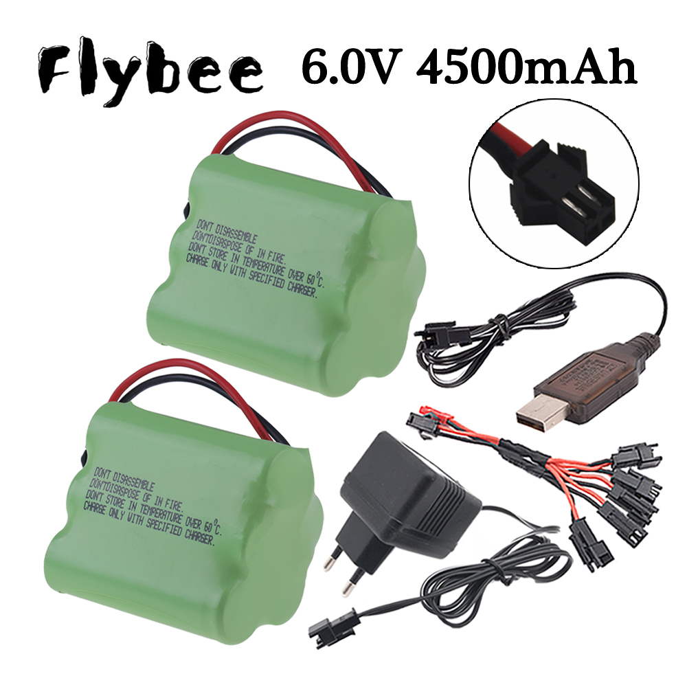 Rc Hobby Boat - 6V 4500mAh แบตเตอรี่ Ni-MH ปลั๊ก SM
