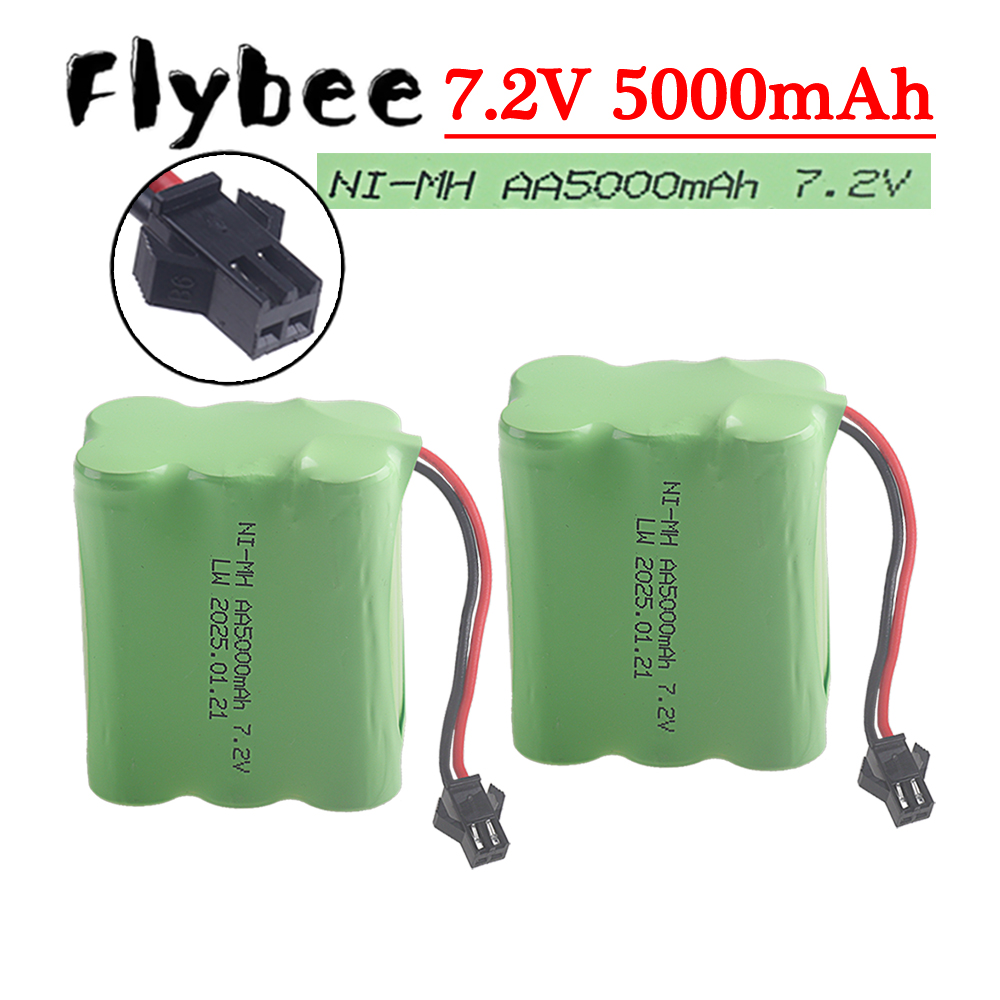 Rc Hobby Boat - (ปลั๊ก SM-2P) 7.2V 5000mah แบตเตอรี่ NiMH