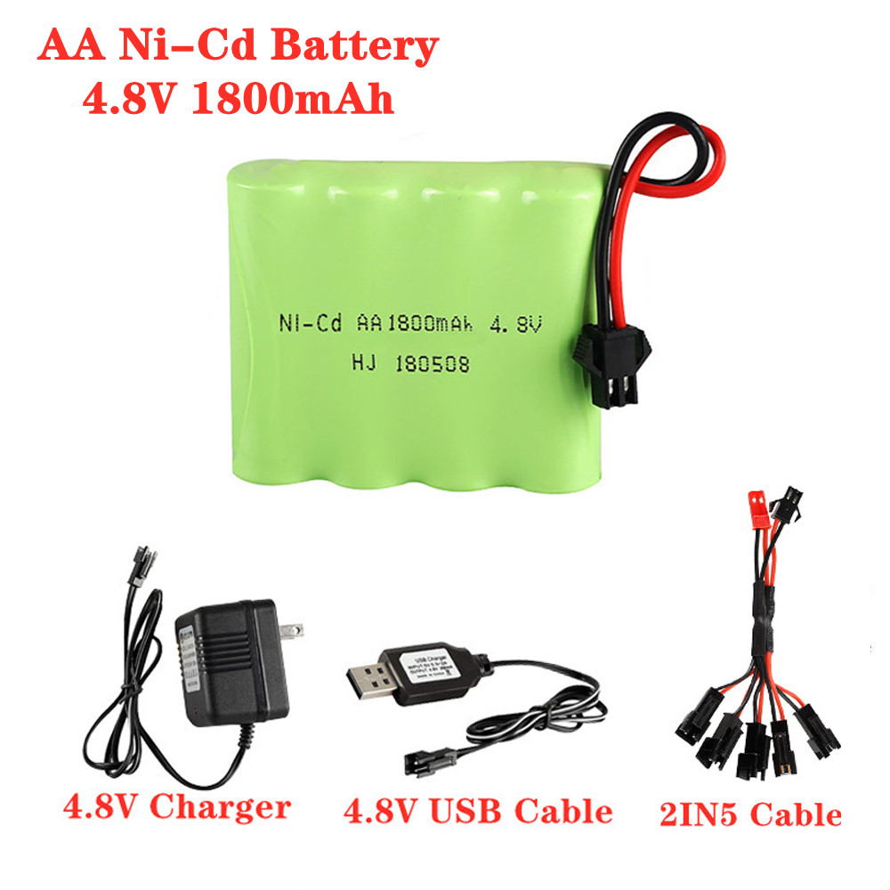 Rc Hobby Boat - 4.8V 1800mAh Ni-Cd AA แบตเตอรี่สําหรับ RC